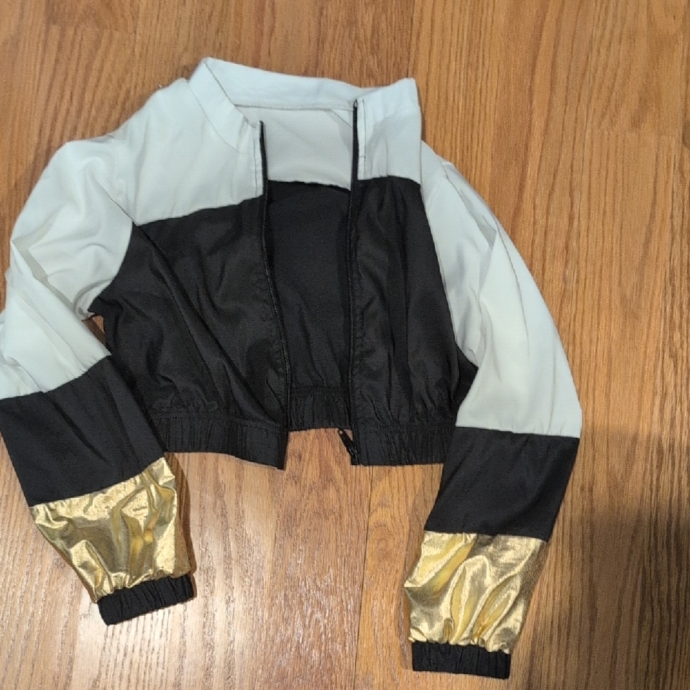 Black and Gold Colorblock Jacket